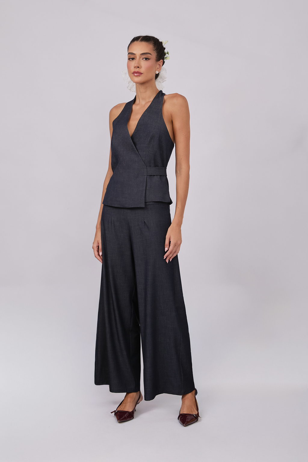 PANTALÓN SASTRERO A LA CINTURA NATURAL - MISHKY