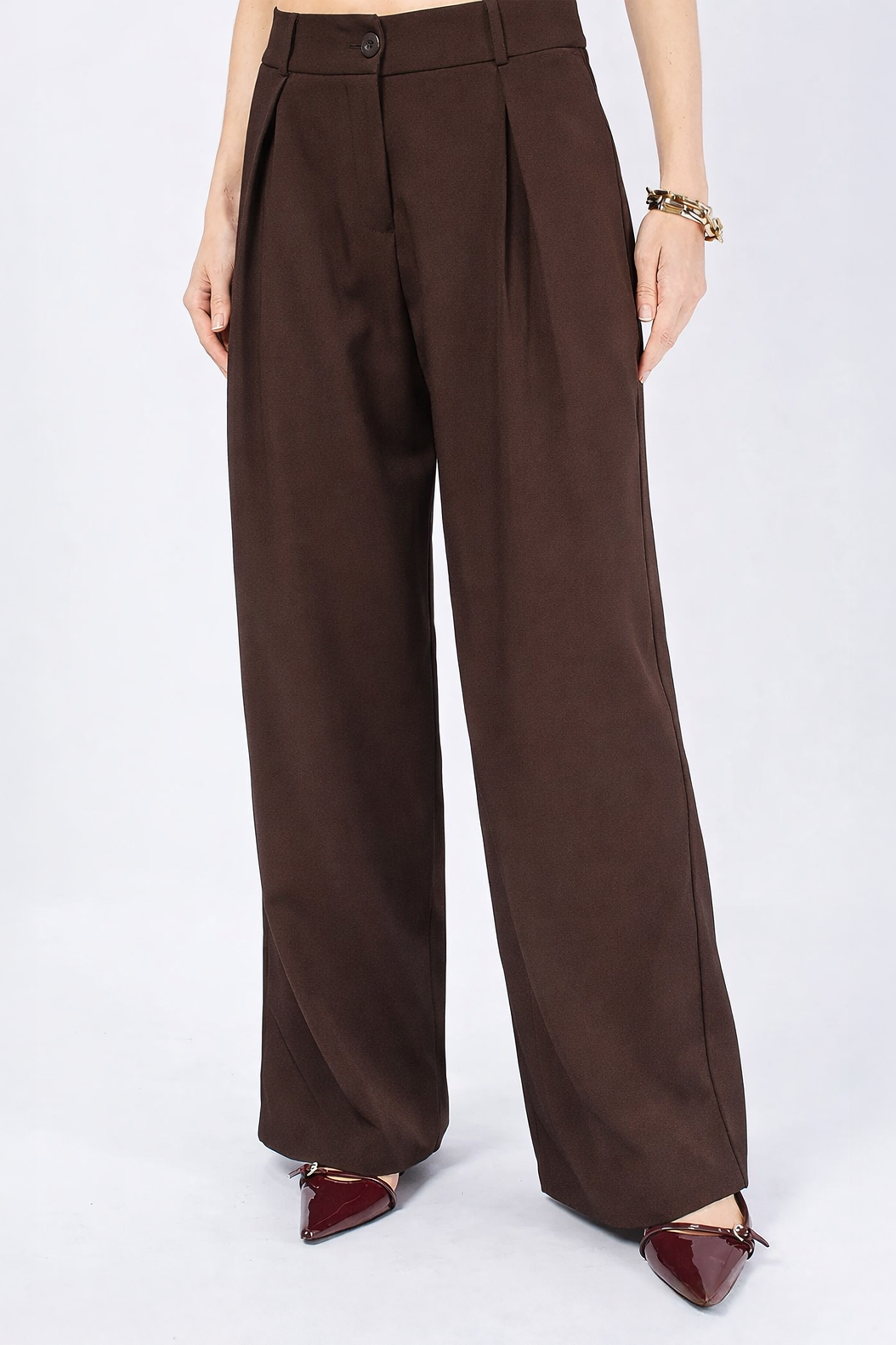 PANTALÓN SASTRE MARRÓN  - MERCEDES