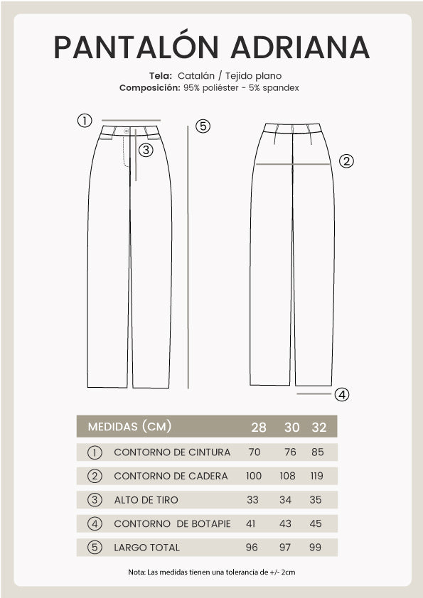 PANTALÓN SASTRE CATALAN NEGRO - ADRIANA