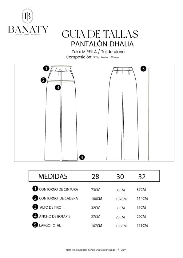 PANTALON SEMI PALAZZO CON BOLSILLOS LATERALES BEIGE - DHALIA