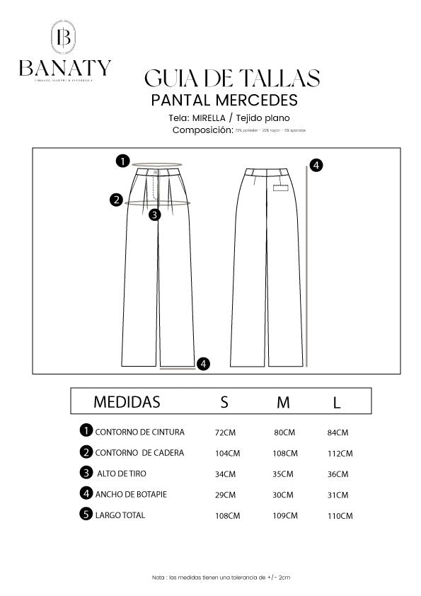 PANTALÓN SASTRE NEGRO - MERCEDES