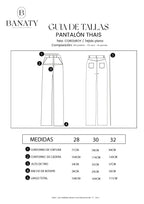 PANTALON A LA CINTURA RECTO TOPO - THAIS