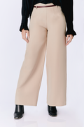 PANTALÓN A LA CINTURA CON PINZAS BEIGE - ANIA