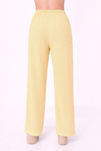 PANTALÓN PALAZZO CON ELÁSTICO POSTERIOR AMARILLO - AFRICA