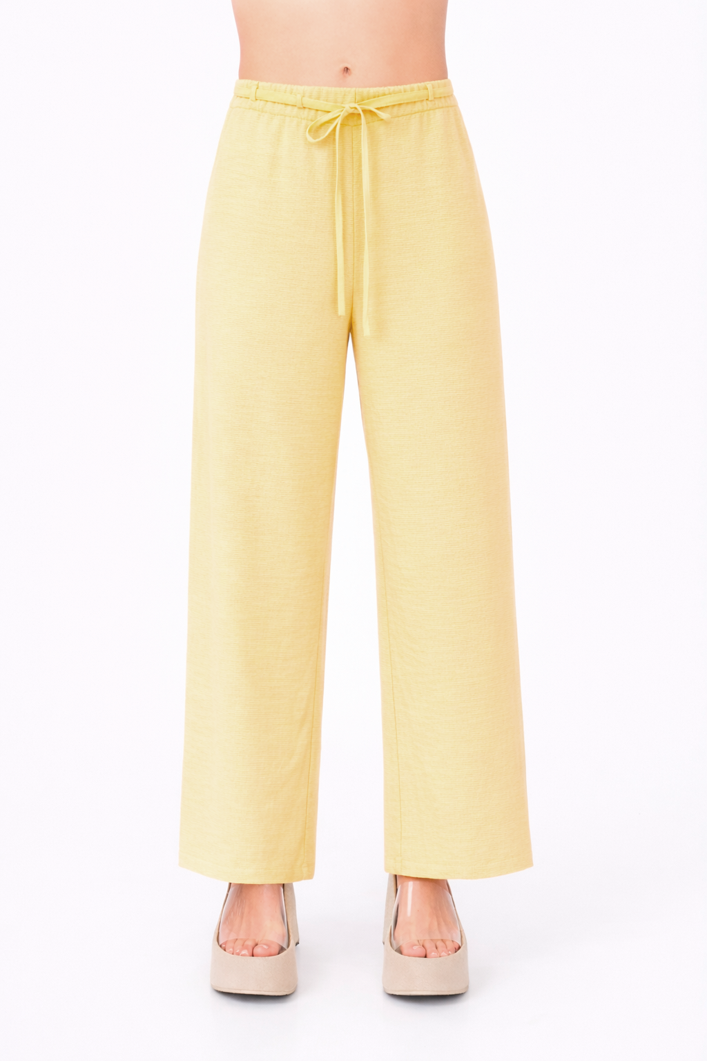 PANTALÓN PALAZZO CON ELÁSTICO POSTERIOR AMARILLO - AFRICA