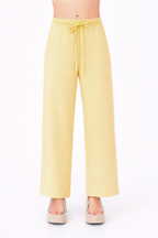 PANTALÓN PALAZZO CON ELÁSTICO POSTERIOR AMARILLO - AFRICA