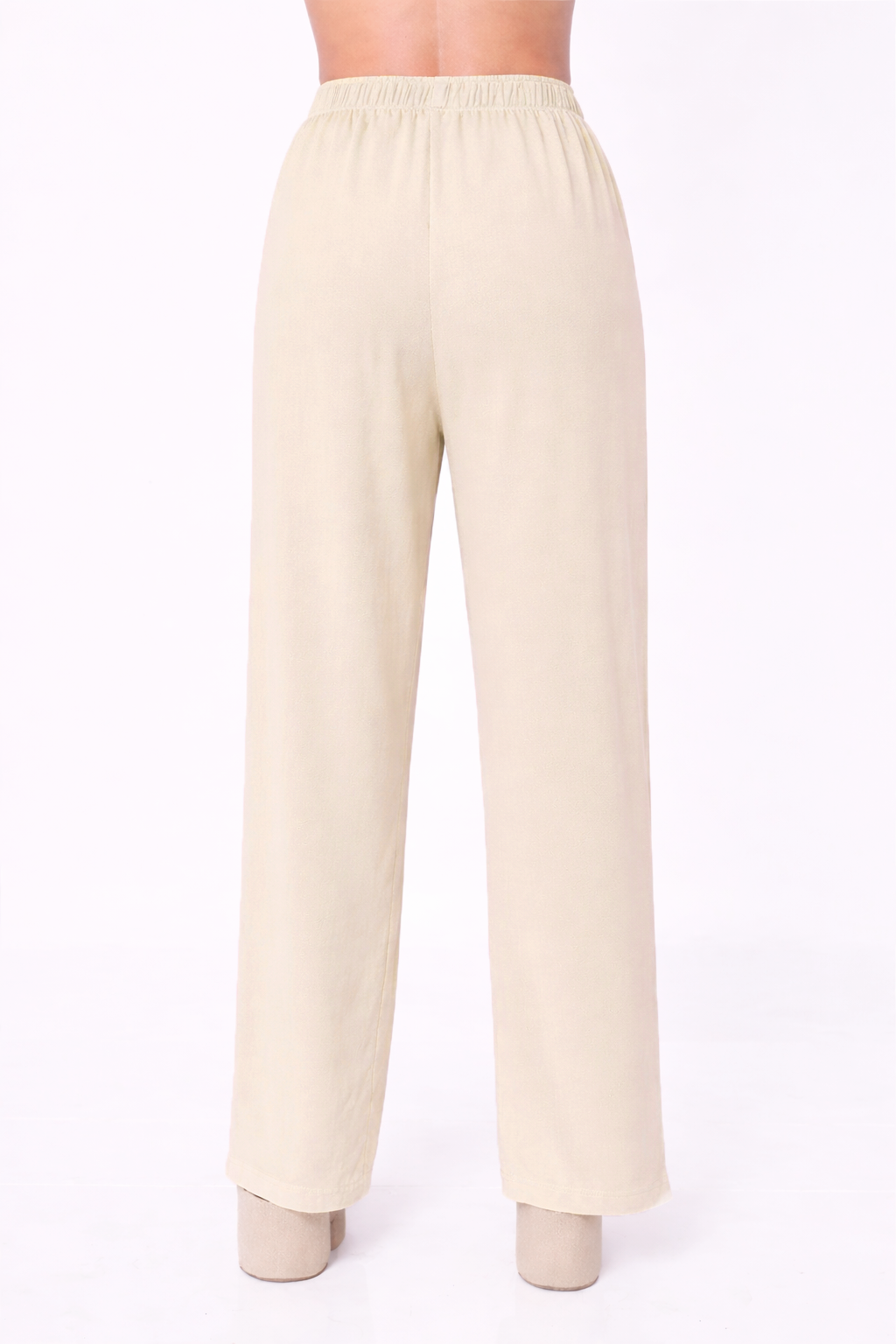 PANTALÓN PALAZZO CON ELÁSTICO POSTERIOR BEIGE - AFRICA