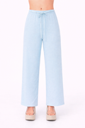 PANTALÓN PALAZZO CON ELÁSTICO POSTERIOR CELESTE - AFRICA