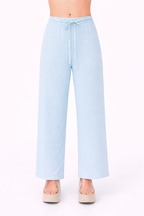 PANTALÓN PALAZZO CON ELÁSTICO POSTERIOR CELESTE - AFRICA