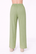PANTALÓN PALAZZO CON ELÁSTICO POSTERIOR OLIVO - AFRICA