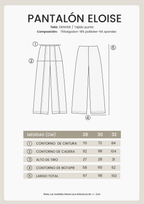 PANTALÓN DE TIRO ALTO CON PRETINA ELASTICADA NEGRO - ELOISE