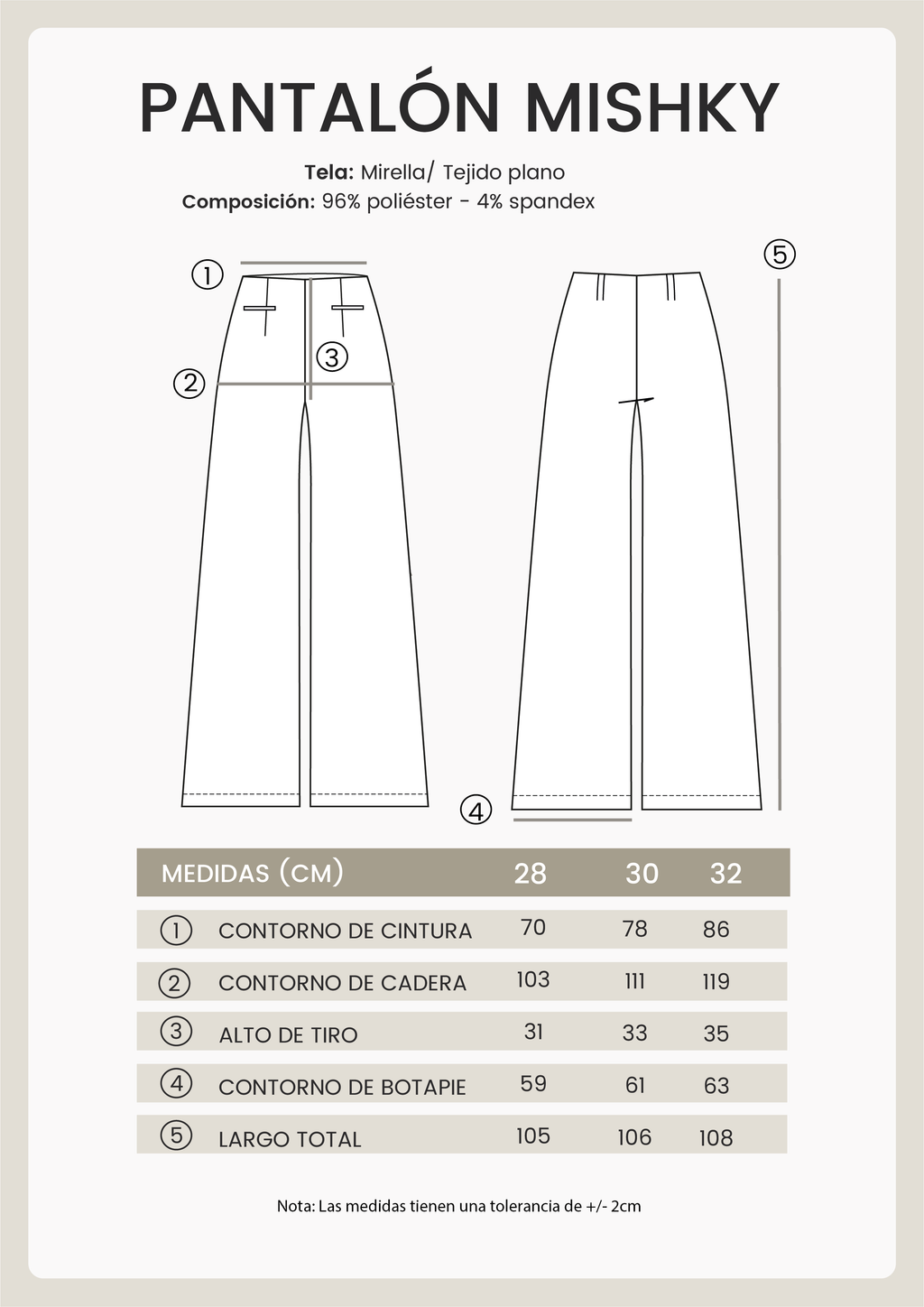PANTALÓN SASTRERO A LA CINTURA MARRÓN - MISHKY