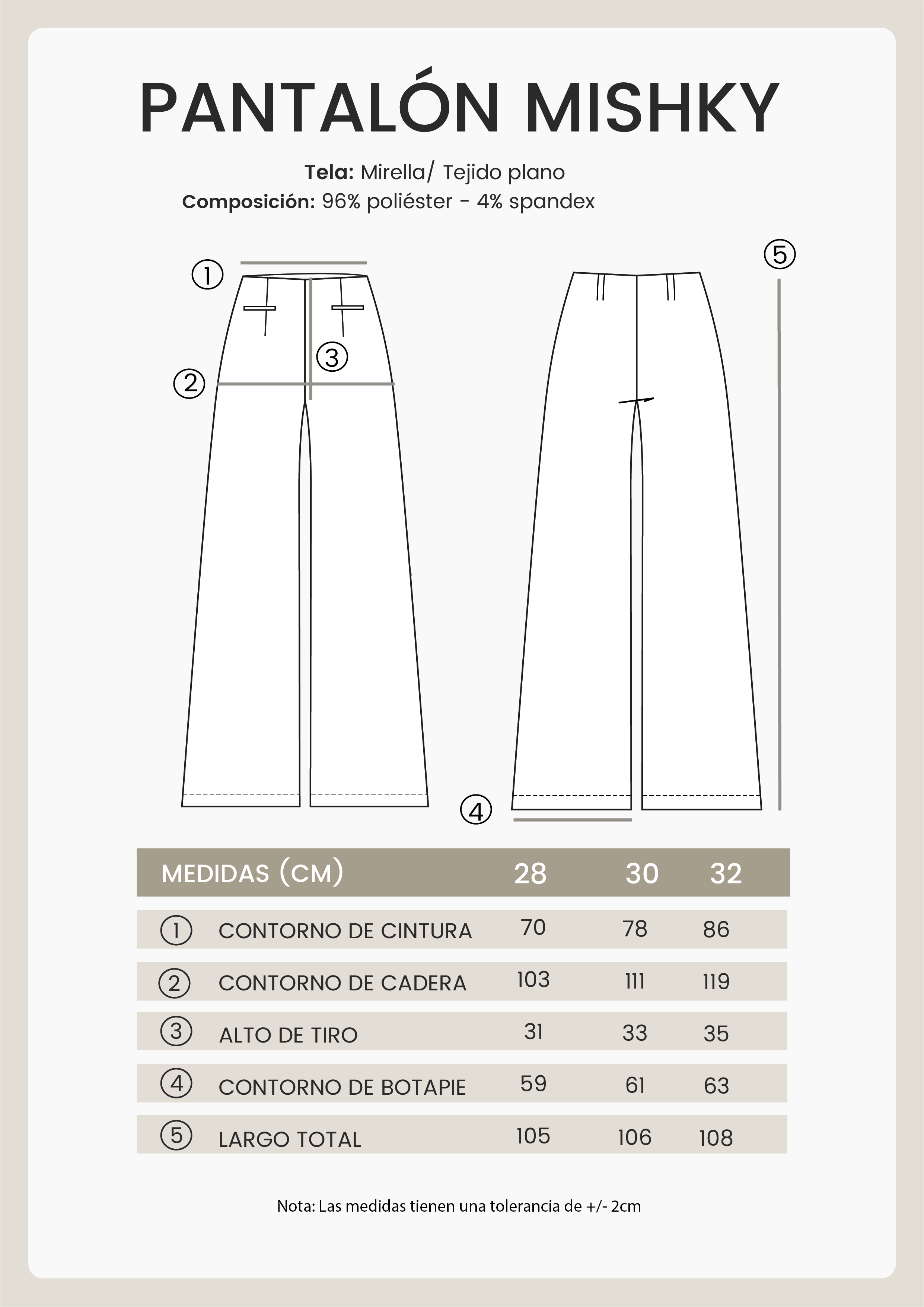 PANTALÓN SASTRERO A LA CINTURA MARRÓN - MISHKY