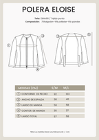 POLERA CORTE PRINCESA CON DETALLE DE TIRAS TRASERAS PERLA - ELOISE