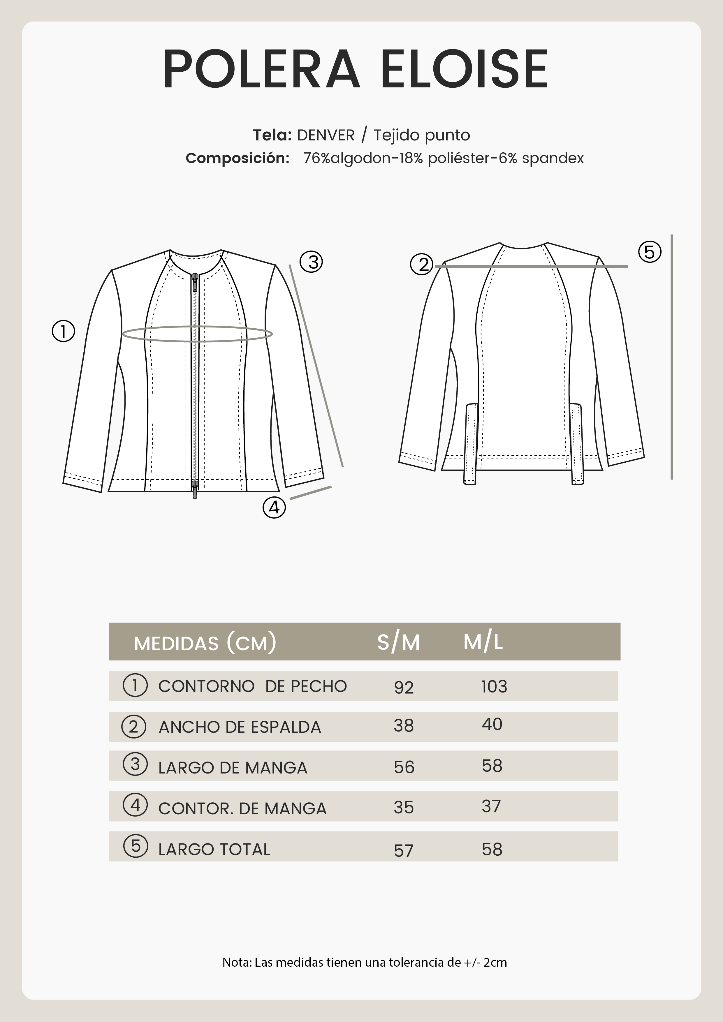 POLERA CORTE PRINCESA CON DETALLE DE TIRAS TRASERAS PERLA - ELOISE