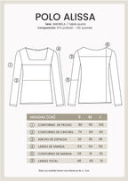 Top escote cuadrado y manga larga perla - Alissa