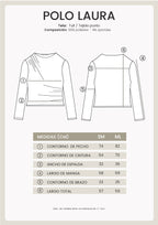 Polo tull manga larga Laura