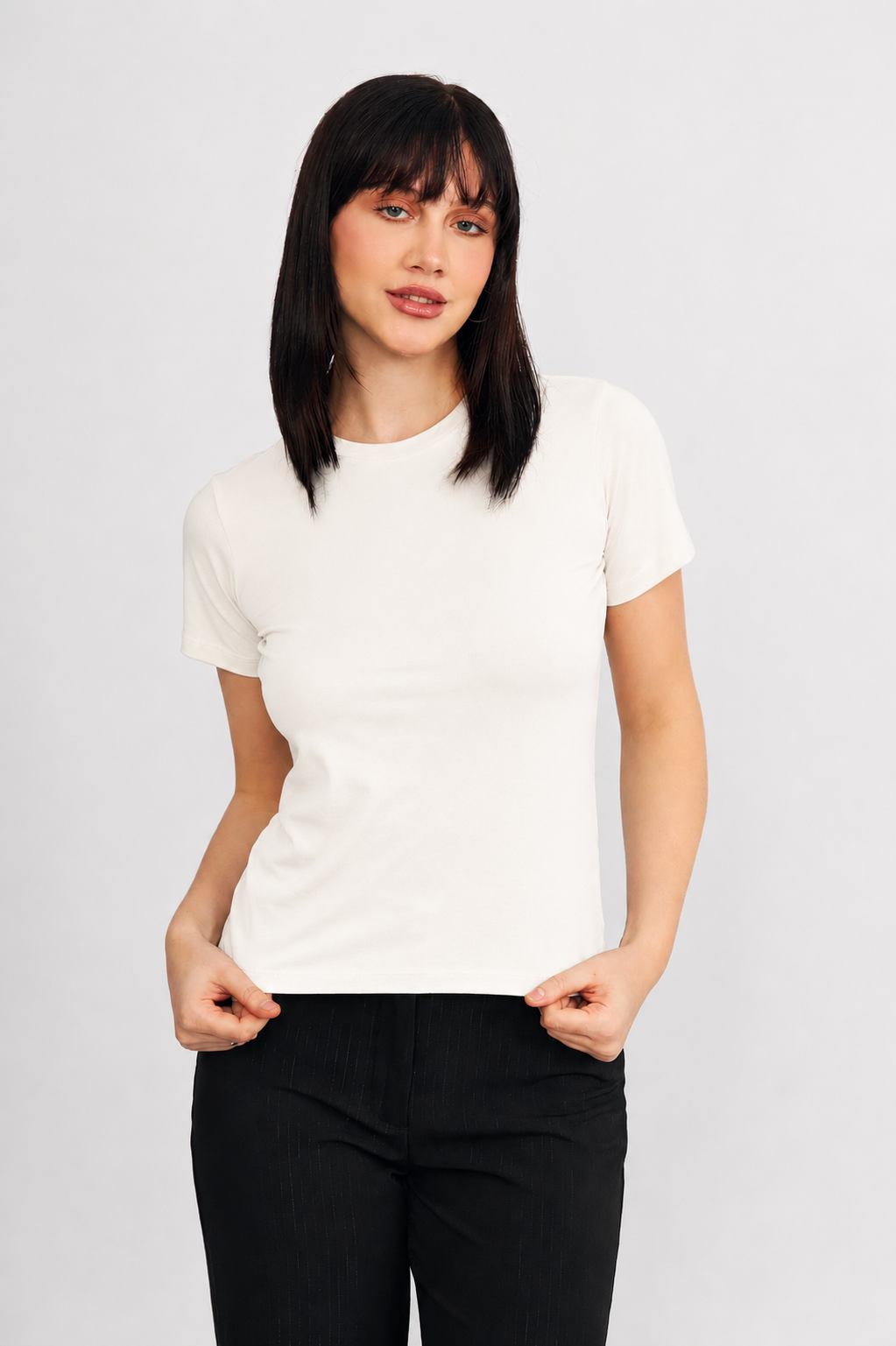 POLO BASICO PARA MUJER DE VISCOSA PERLA  - CAMILA
