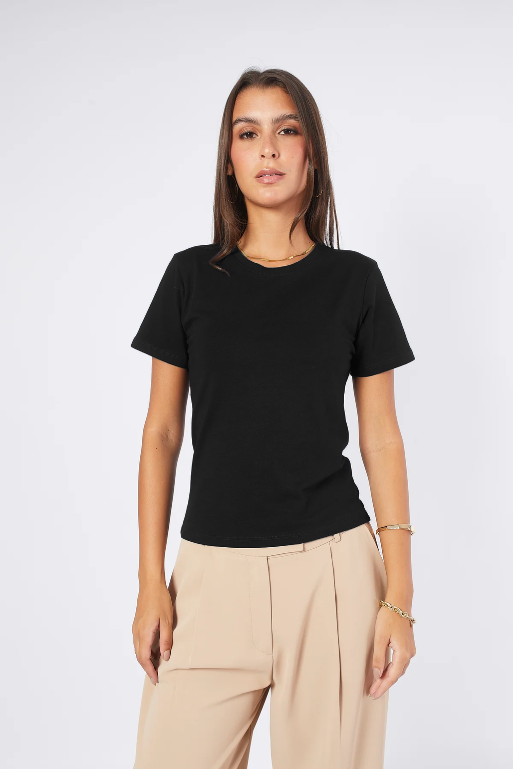 POLO ALGODON PIMA MUJER NEGRO - CAMILA