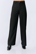PANTALON SEMI PALAZZO CON BOLSILLOS LATERALES NEGRO - DHALIA