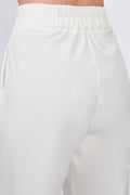 Sienna straight pants with invisible pearl side closure.