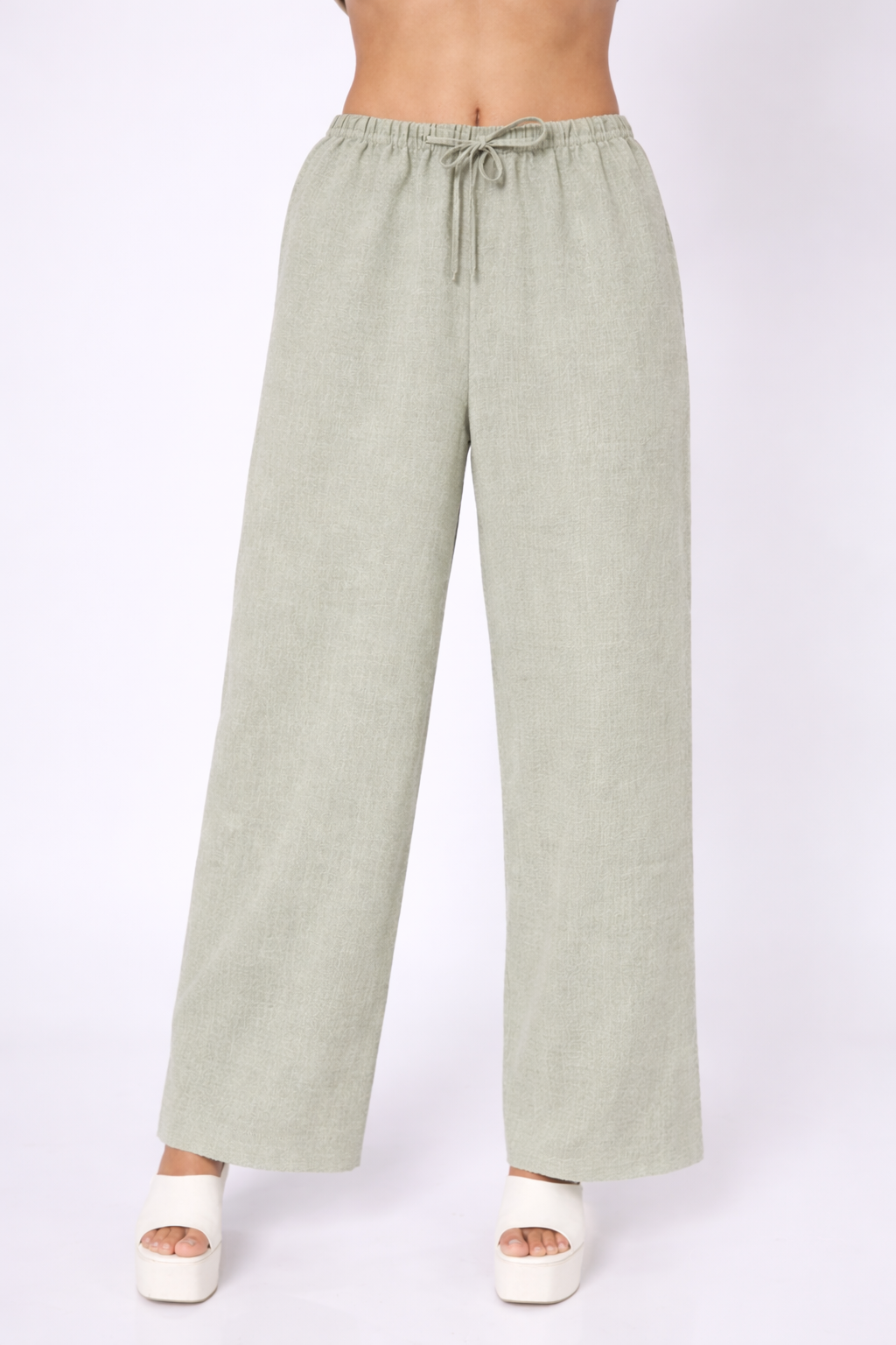 PANTALÓN PALAZO VERDE - OASIS