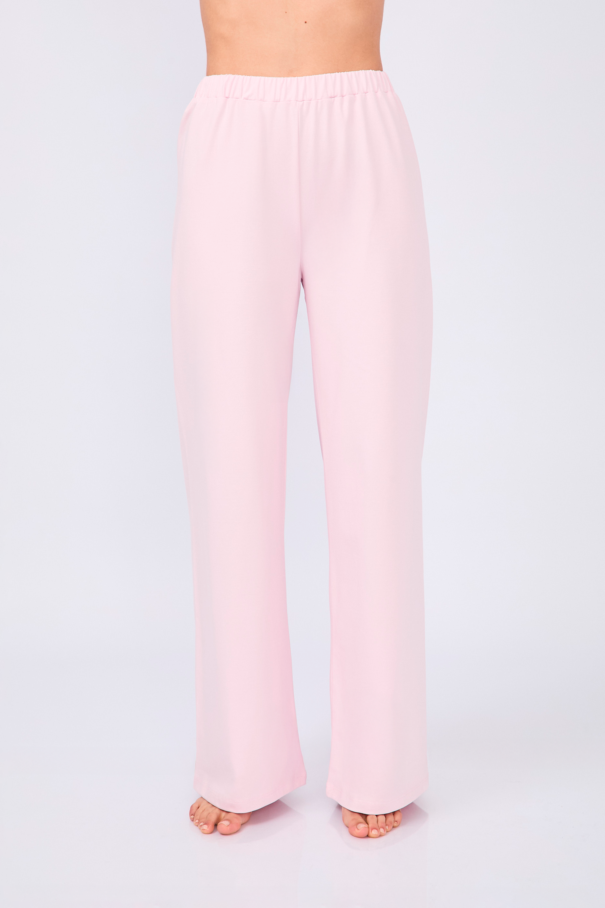 PIJAMA DE ALGODÓN PIMA CON TOP Y PANTALÓN EN ROSA – CHLEO