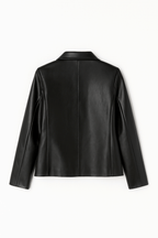 CASACA GINEBRA DE CUERINA CON CIERRE NEGRO