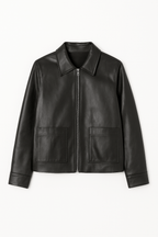 CASACA GINEBRA DE CUERINA CON CIERRE NEGRO