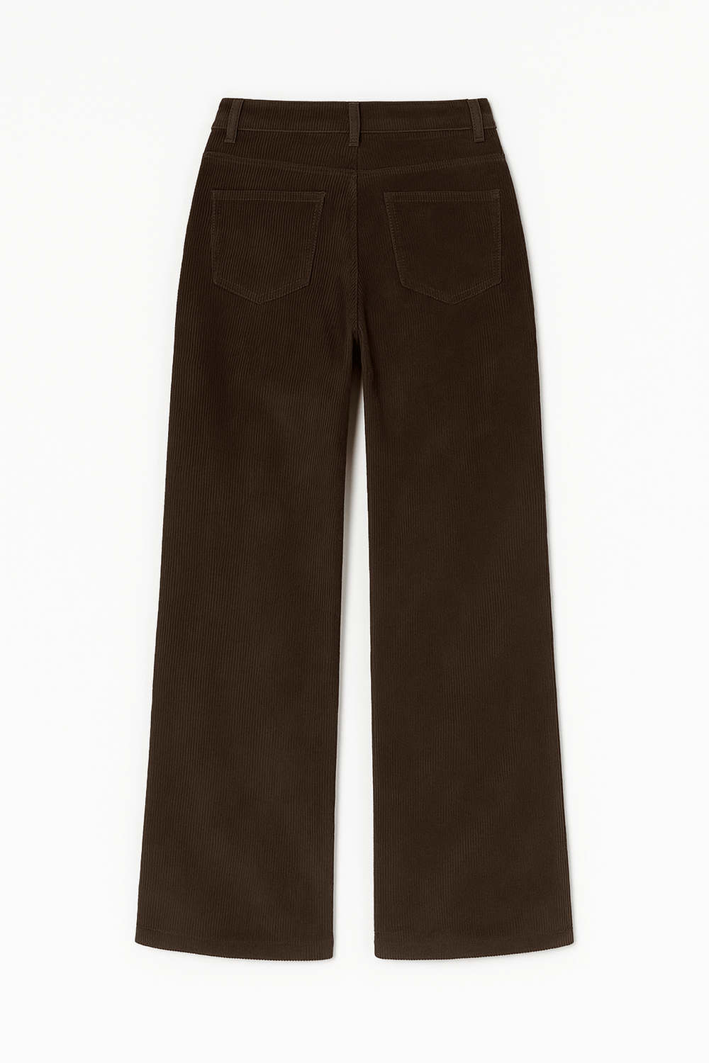 PANTALON A LA CINTURA RECTO MARRÓN - THAIS