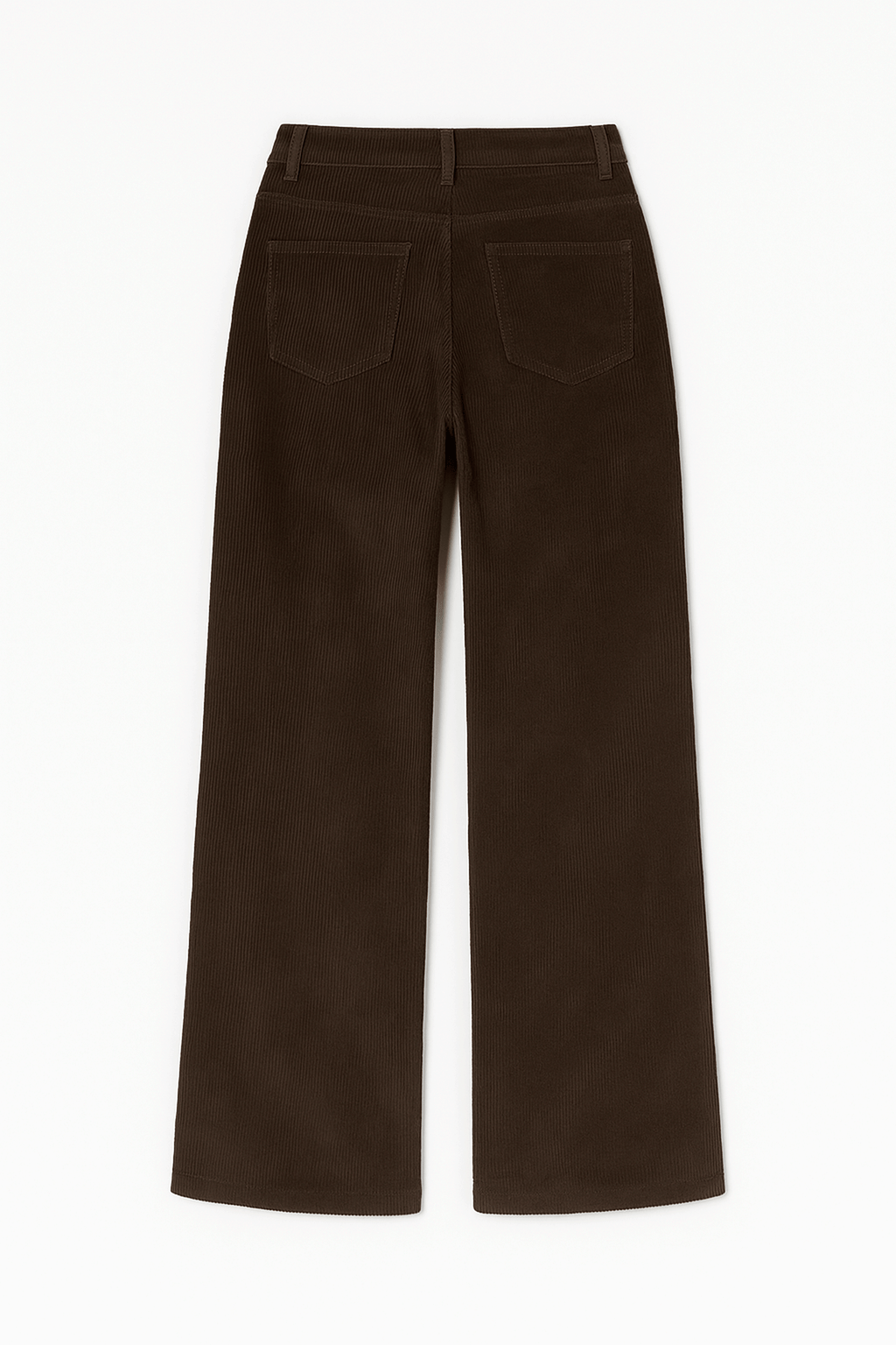 PANTALON A LA CINTURA RECTO MARRÓN - THAIS