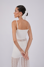 TOP DE ENCAJE CON TIRAS AJUSTABLES PERLA- CACCAÖ