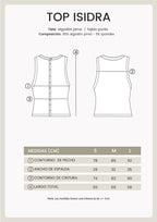 TOP BÁSICO CON BOTONES FRONTALES DE ALGODÓN PIMA NEGRO - ISIDRA