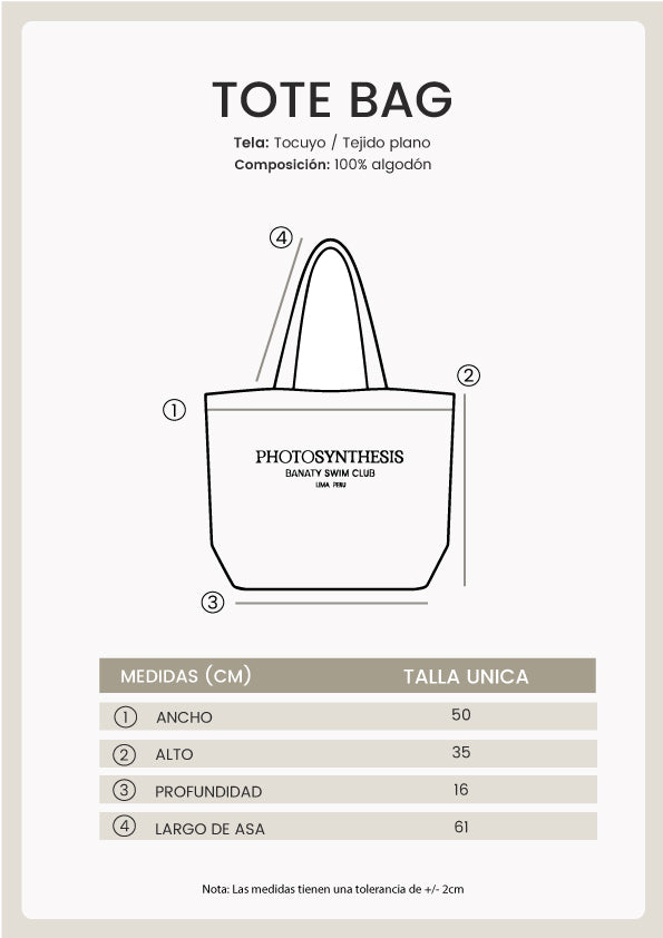 TOTE BAG LONA 100% ALGODÓN CON BOLSA INTERNA