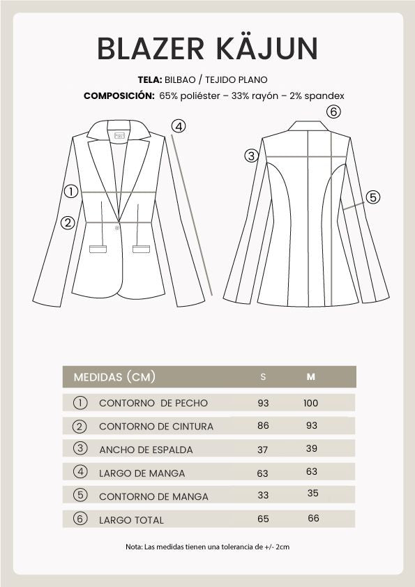 BLAZER SASTRERO ENTALLADO CON BOTON METALICO PERLA - KAJUN