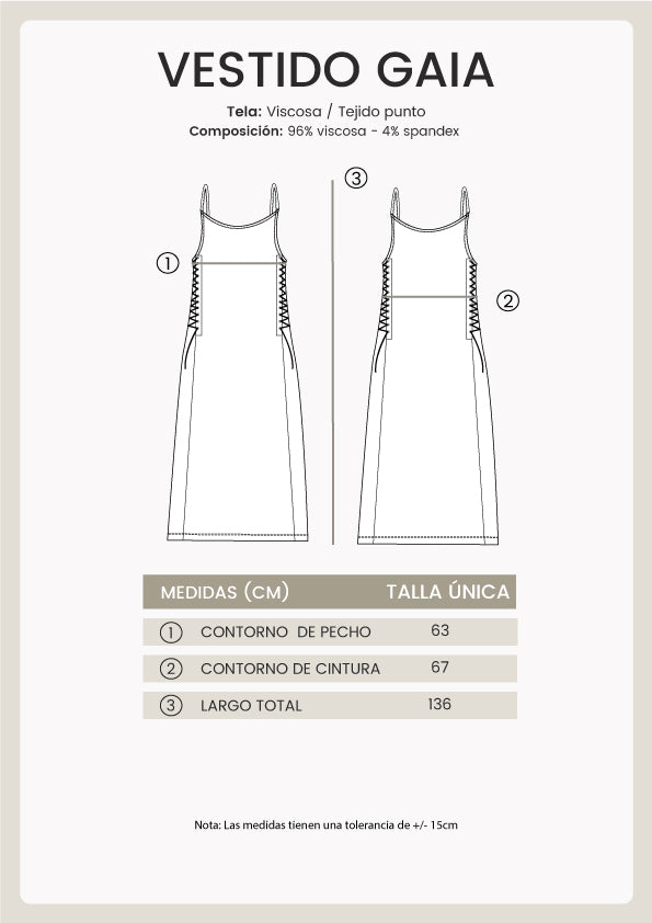 VESTIDO GAIA AJUSTABLE CON DETALLE DE TIRAS LATERALES NEGRO