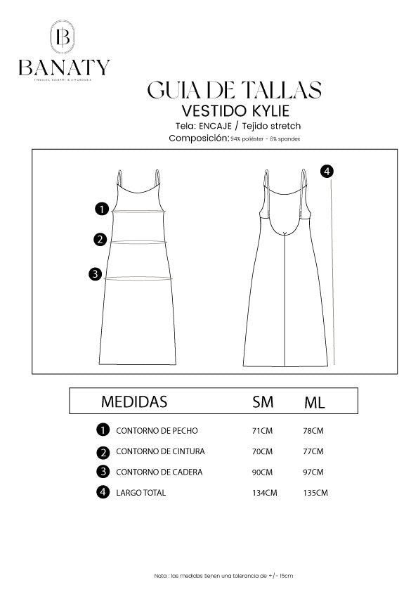 VESTIDO DE ENCAJE PRINT NEGRO - KYLIE