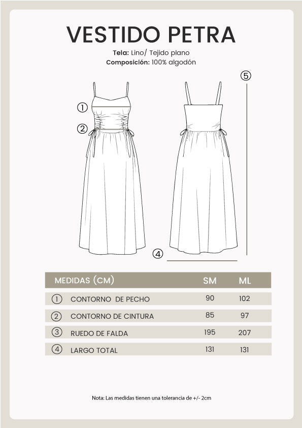 VESTIDO LUNARES BLANCO - PETRA