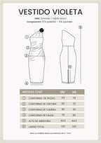VESTIDO LARGO ASIMÉTRICO DRAPEADO NEGRO - VIOLETA