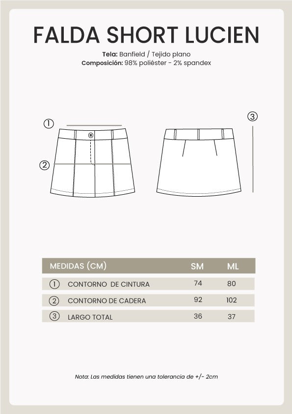 Falda Short Negro - Lucien