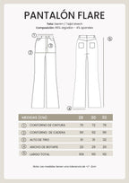 Pantalón Flare Denim Azul Marine