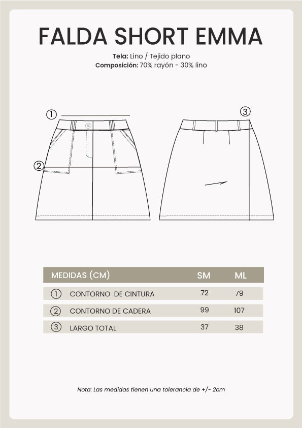 FALDA SHORT PERLA - EMMA