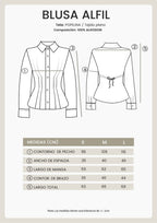 BLUSA CON CUELLO CAMISERO Y PINZAS DELANTERAS CELESTE - ALFIL