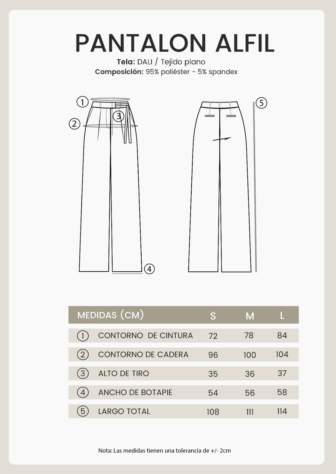 PANTALON SASTRERO DE PRETINA CRUZADA CON TIRANTES TOPO - ALFIL