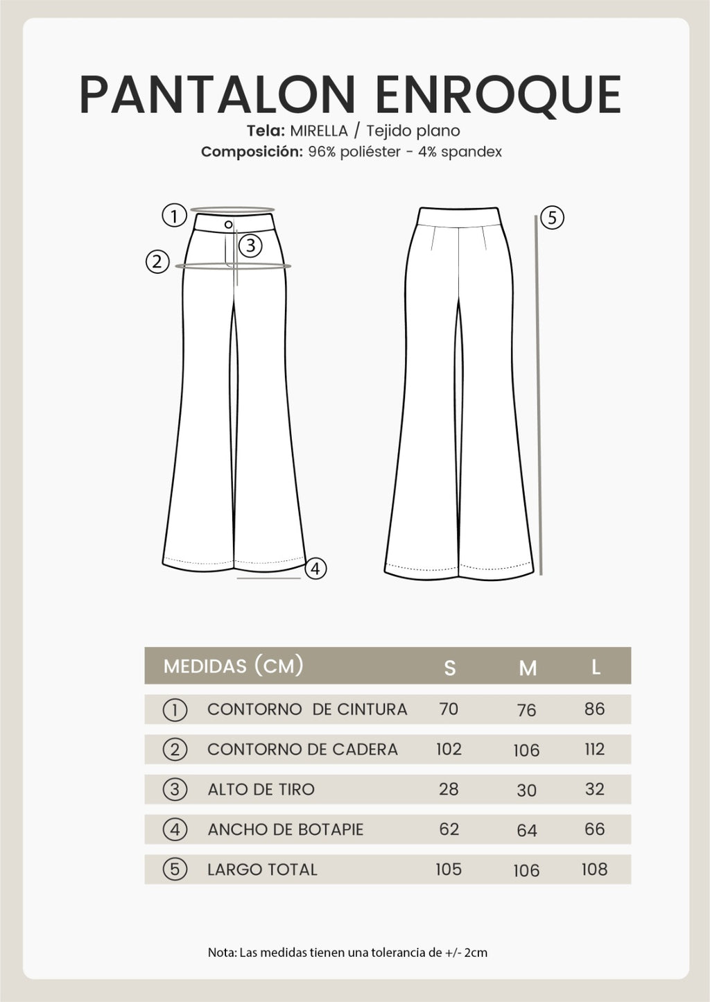 PANTALÓN FLARE SASTRE CON BOLSILLOS A LOS LATERALES CHAMBRAY - ENROQUE