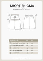SHORT CON BOLSILLOS LATERALES Y ELÁSTICO POSTERIOR PERLA - ENIGMA