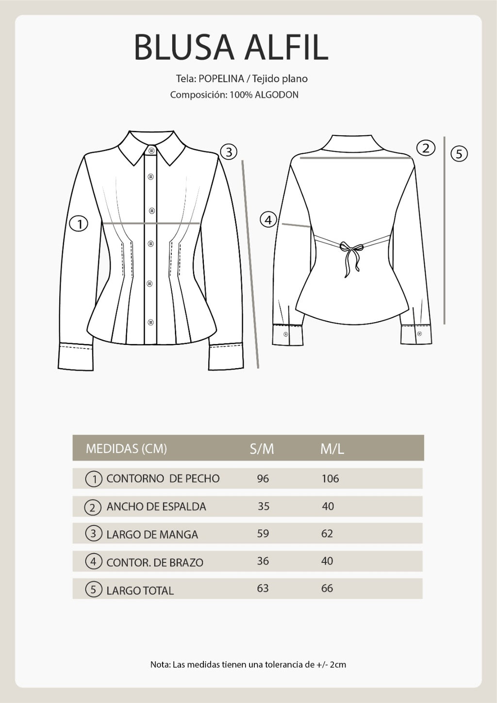 BLUSA CON PINZAS PERLA - ALFIL