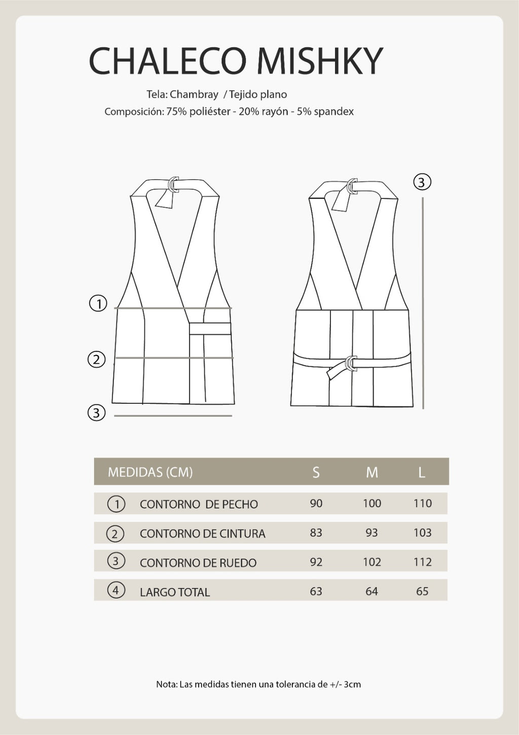 CHALECO CON REGULADOR NATURAL - MISHKY