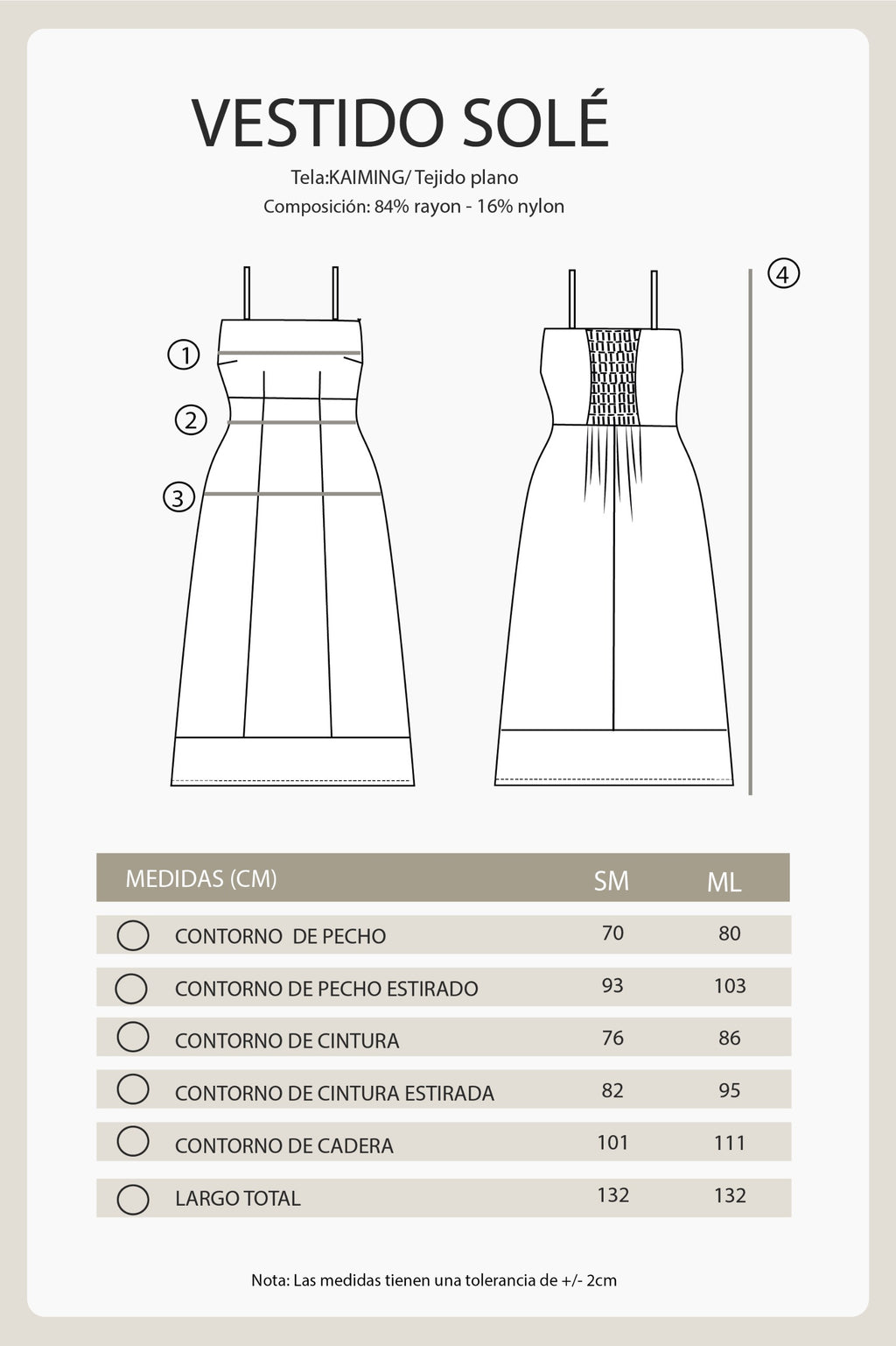 VESTIDO BEIGE - SOLÉ