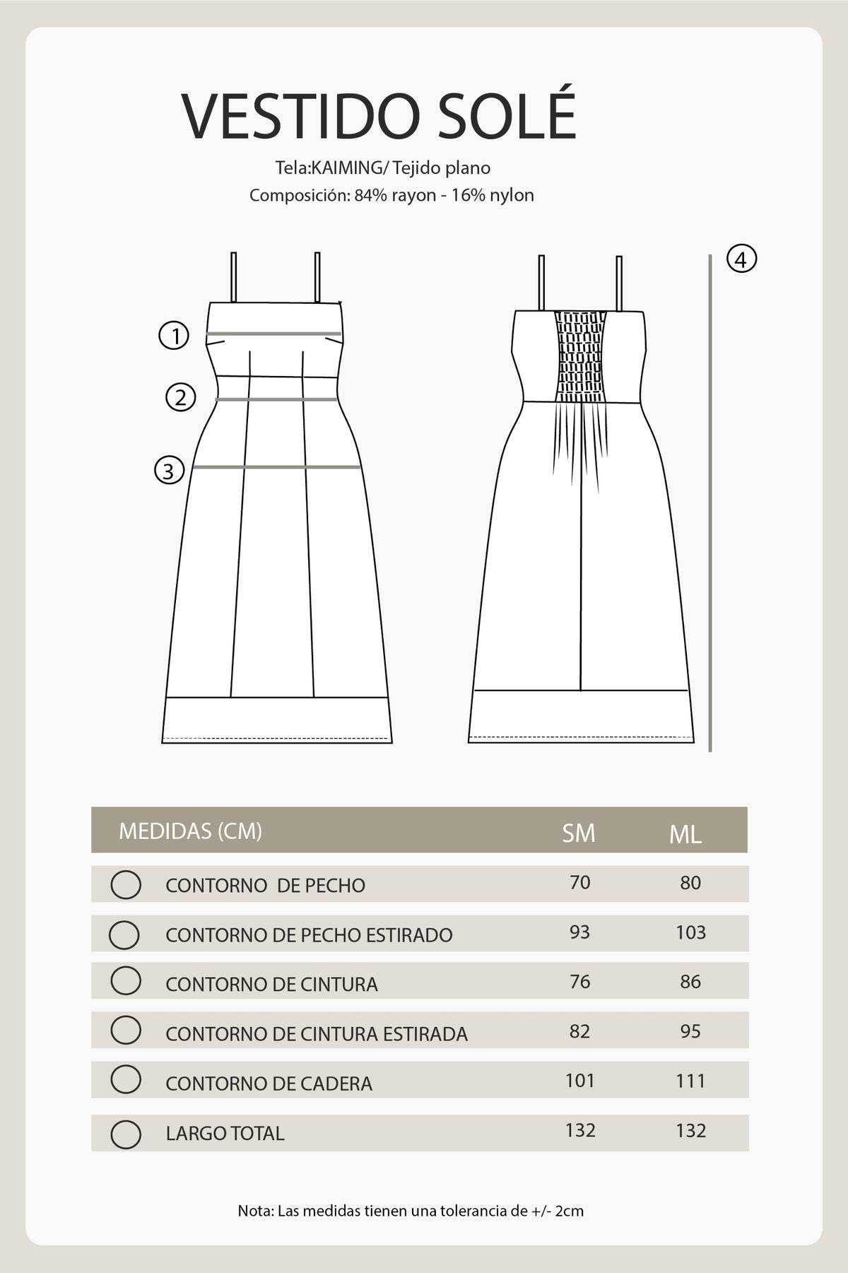 VESTIDO BEIGE - SOLÉ